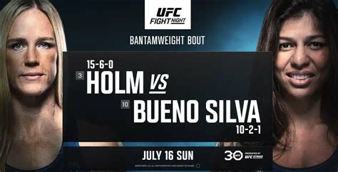 New Ufc Fight Night In Eurosport With The Stellar Fight Holm Vs Bueno