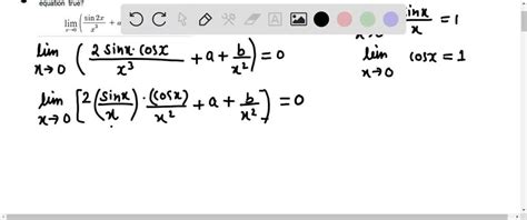 Solved For What Values Of Equation True And B Is The Following Sin