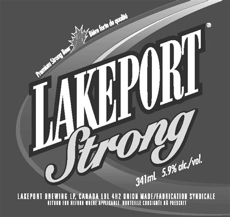 Canadian Trademarks Details Lakeport Strong And Design — 1303956