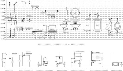 Detail drawing of WC blocks in AutoCAD, CAD file, dwg file - Cadbull