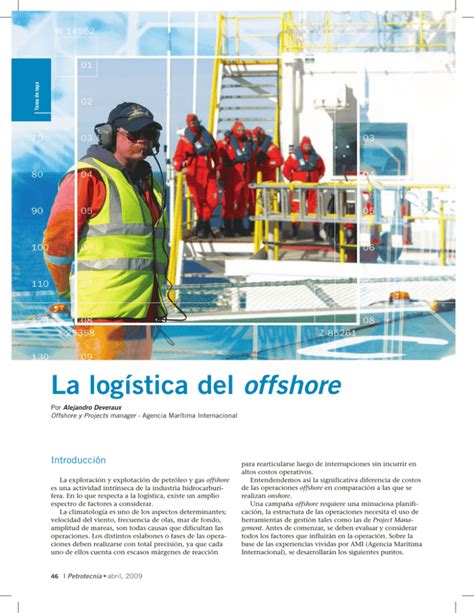 La Log Stica Del Offshore