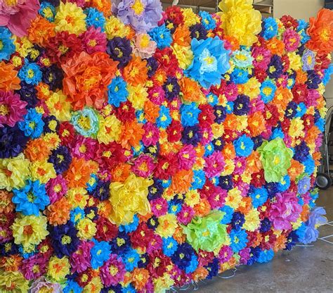 Paper Flower Fiesta Backdrop Rental Balloons Design And Delivery