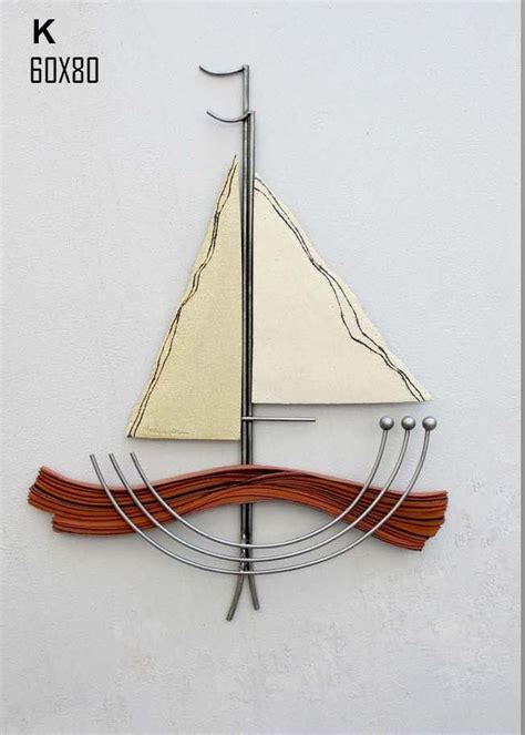 Large Ceramic Sailboat Wall Art Three Dimensional Sculpture Wall Art In