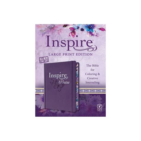 Nlt Inspire Praise Biblelarge Print Purple Hardco