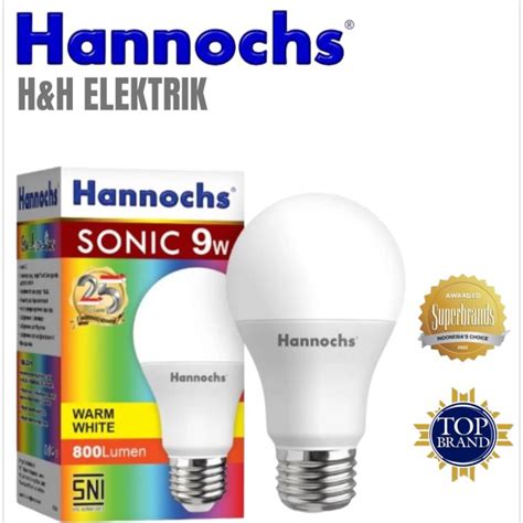 LAMPU LED HANNOCHS SONIC 9 WATT KUNING WARM WHITE Lazada Indonesia