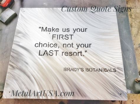 Buy Custom Made Personalized Quote Signs, made to order from James Perkins Metal Sculpture ...