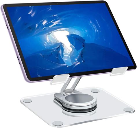 Amazon DSMY Acrylic Tablet Stand With 360 Rotating Base Foldable