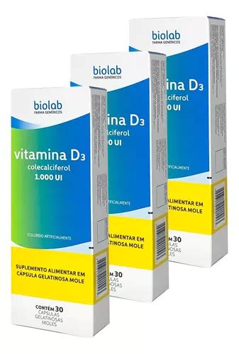 Kit Vitamina D Ui Biolab Colecalciferol Capsulas Mercadolivre