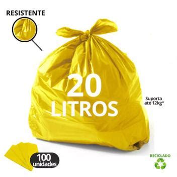 Saco De Lixo Amarelo 20 Litros Pacote 200 Unidades CLEANPACK