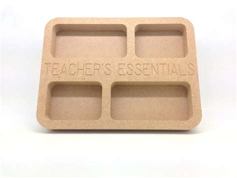 Teacher S Essentials Tray 20cm Mdf Lorna Jayne Craft Shapes