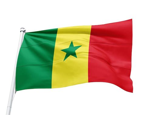 Premium Psd Flag Of The African Country Senegal