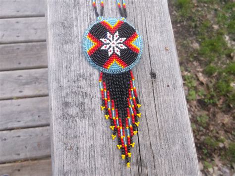 Native American Beadwork Morningstar Necklace Etsy