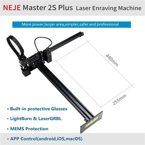 Neje Master S W Plus Laser Engraver Machine X Mm Bluetooth