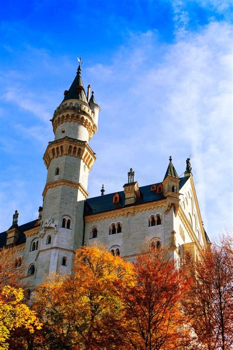 Neuschwanstein Castle in Autumn Stock Photo - Image of defence, history ...