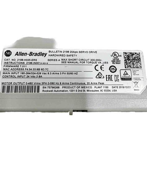 Allen Bradley Kinetix A Phase Vac Servo Drive