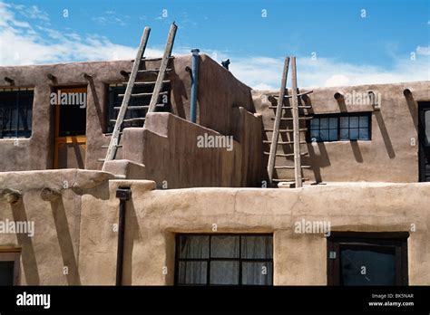 Adobe Buildings Of Acoma Pueblo New Mexico Stock Photo Alamy