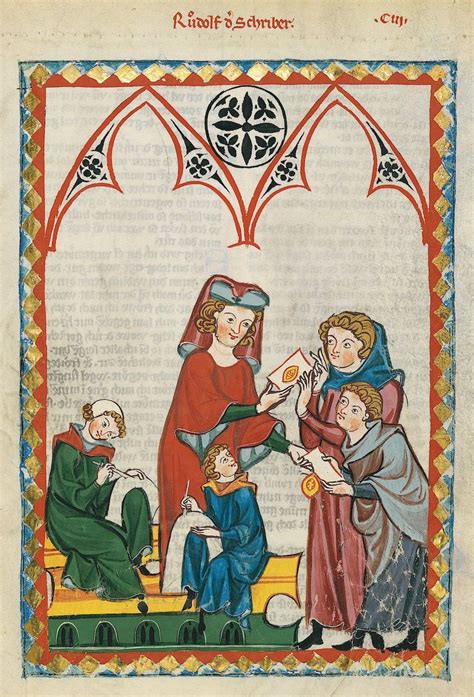 Codex Manesse Fol 362r 1305 1340 Zürich Ms Manesse Codex