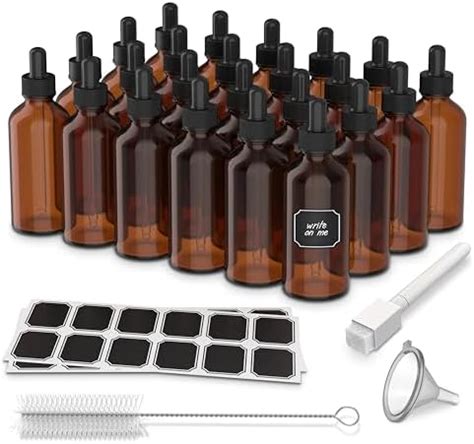 Amazon Nevlers 24 Pack Amber Glass Dropper Bottle 4 Oz Amber