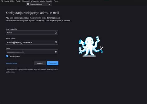 Konfiguracja Nowego Konta W Thunderbird Centrum Obs Ugi Klienta Uti Pl