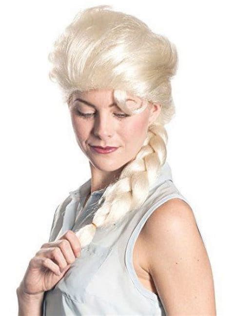 Elsa Wig Frozen Braid Platinum Blonde Costume Accessory Adult