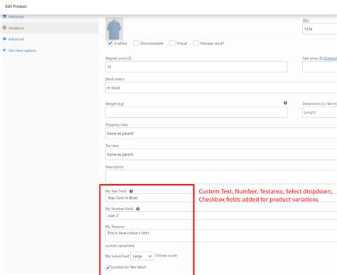 How To Add Custom Fields For Product Variations In Woocommerce Tyche