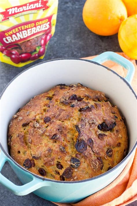 No Knead Vegan Cranberry Orange Bread Stacey Homemaker