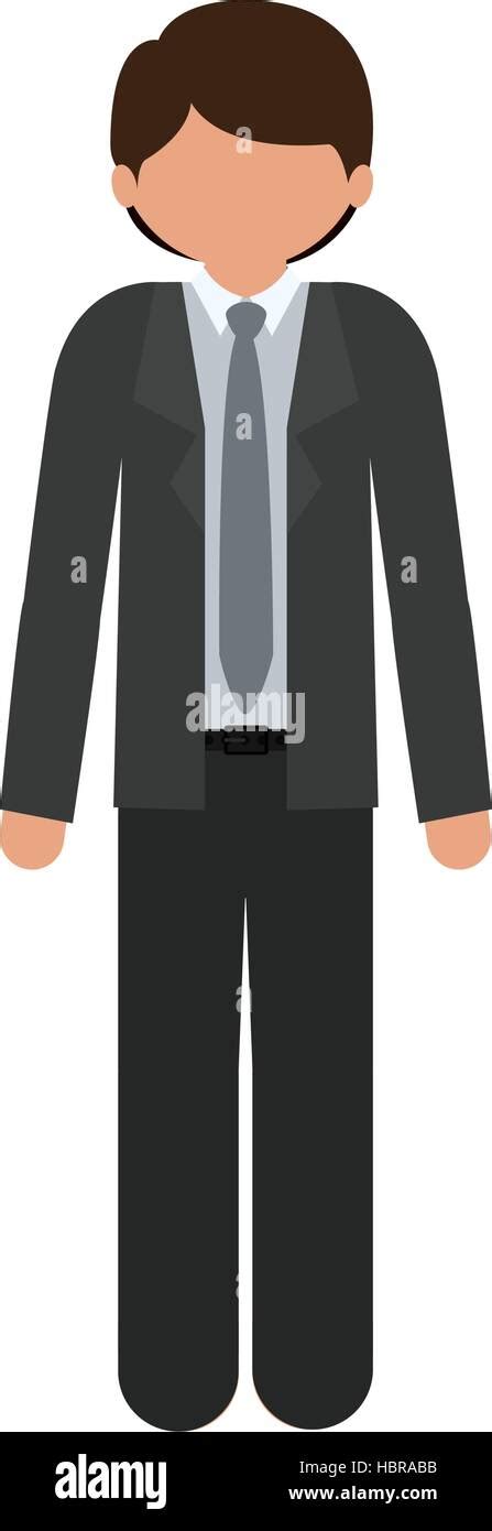 Silhouette Man With Formal Suit Without Face Stock Vector Image Art