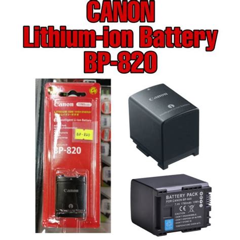 Canon Lithium Ion Battery BP 820 Shopee Malaysia