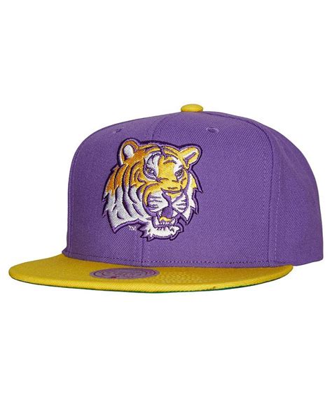 Mitchell And Ness Mens Purple Gold Lsu Tigers 2 Tone 20 Snapback Hat