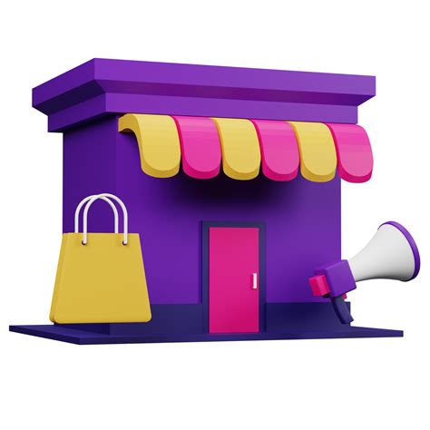 Shop Marketing 3d Icon Illustration For Your Website User Interface