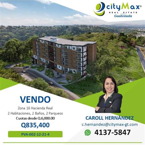 Apartamento En Venta En Hacienda Real Zona 16 Guatemala Q 835 400