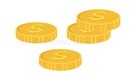 Gold Coins Pile stock vector. Illustration of golden - 276148694