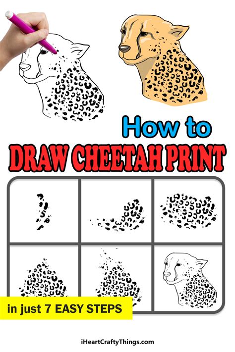 Cheetah Print Pattern Drawing