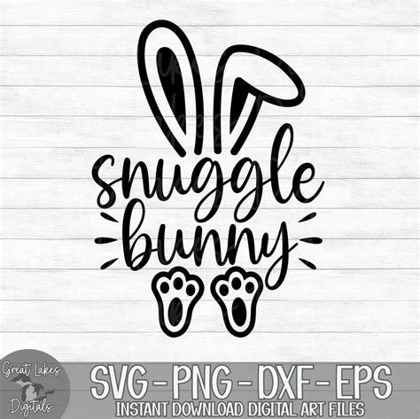 Snuggle Bunny Instant Digital Download Svg Png Dxf And Eps Files