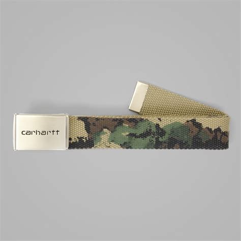 Carhartt Clip Belt Chrome Canvas Painted Green Carhartt Belts