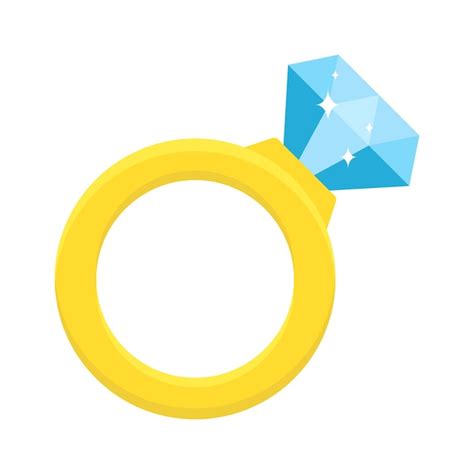 Premium Vector Gold Ring With Diamond Jewelry