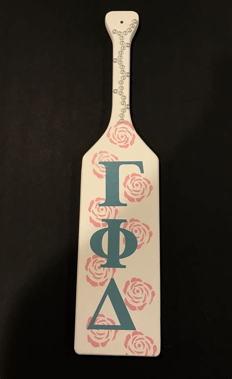 Gamma Phi Delta Rose Paddle Diy Sorority Paddle Sorority Ts Gamma Phi Delta Paddle