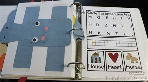 Preschool Alphabet Book Uppercase Letter H From Abcs To Acts