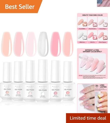Eco Friendly Nude Gel Polish Collection 6 Versatile Colors For All