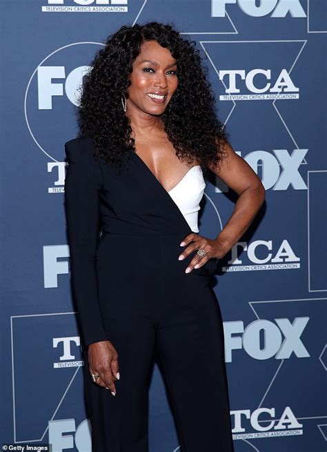 Angela Bassett 61 Stuns In Asymmetrical Monochrome Number At Fox Tca Winter All Star Party In