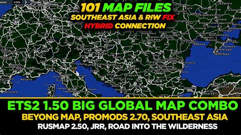 ETS2 1 50 BIG Map Combo Promods 2 70 RusMap 2 50 Beyond Map