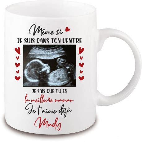 Mug personnalisé avec échographie Future maman