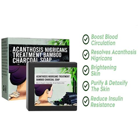 Acanthosis Nigricans Treatment Bamboo Charcoal Soap Set Of 3 For Dark Skin Lightening