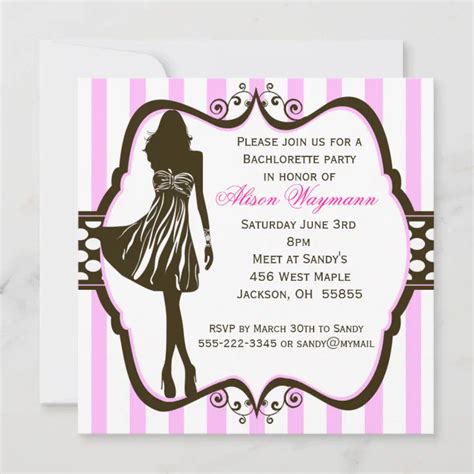 Girls Night Out Bachelorette Party Invitation Zazzle