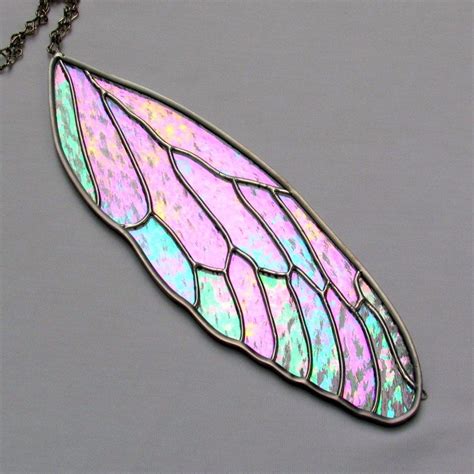 Stained Glass Insect Wing Cicada Iridescent Suncatcher Insects