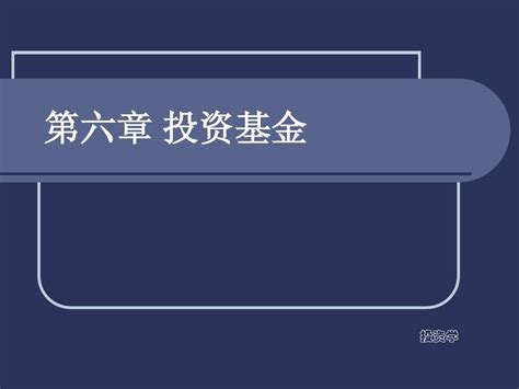 第六章 投资基金word文档在线阅读与下载无忧文档