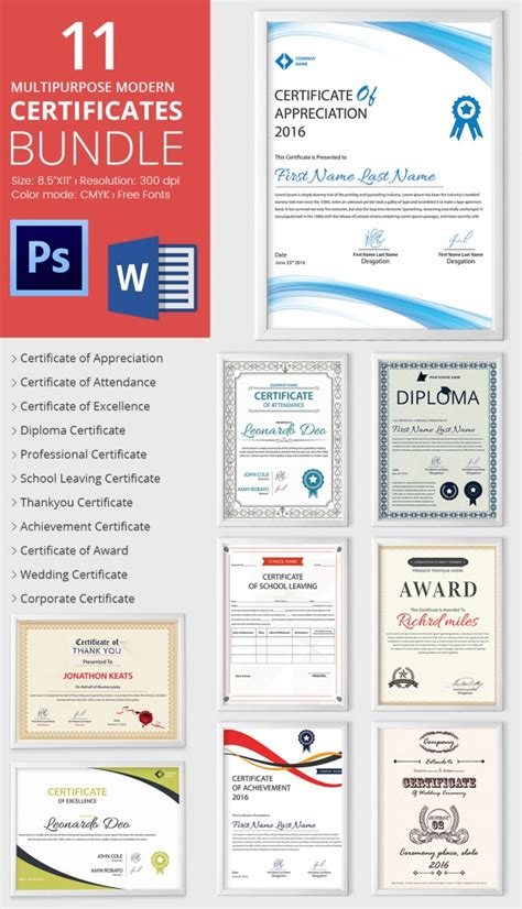 Diploma Certificate Template - 25+ Free Word, PDF, PSD, EPS, InDesign ...