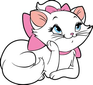 Marie Cat Gata Marie Marie Aristocats Cat Vector Cat Logo Premium