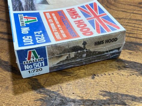 Vintage NOS HMS HOOD Battlecruiser 1 700 Model Ship Kit Italeri EBay