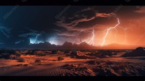 Envisioning A Magnificent 3d Fantasy Landscape Of Lightning And